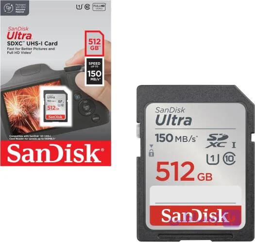کارت حافظه 512گیگ اس دی سندیسک مدل SanDisk 512GB Ultra SDXC UHS-I 150MB/s — تصویر 1