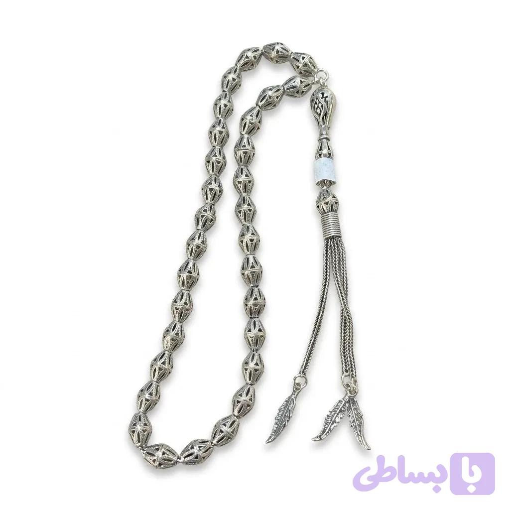 تسبیح نقره ترک (کد B7X74)