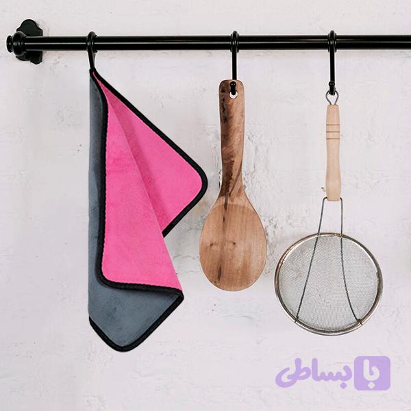 دستمال حوله‌ای میکروفایبر دورو 40*40 — تصویر 1