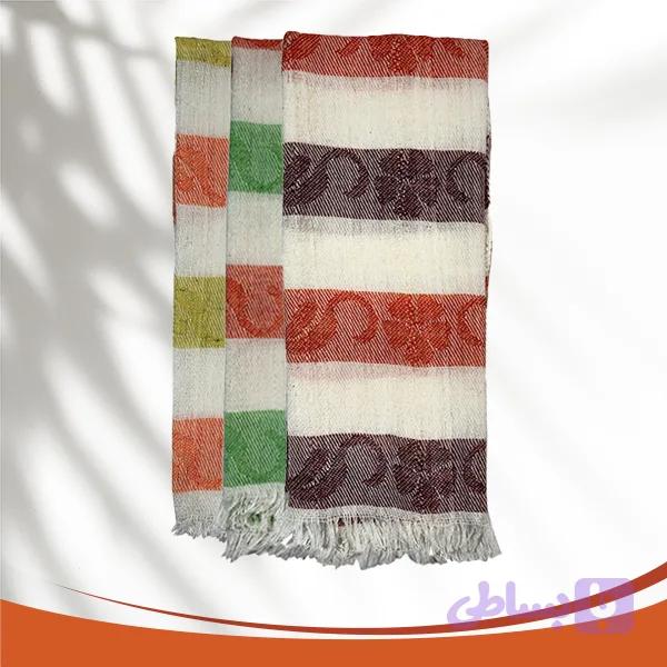 دستمال پنبه شکوفه 3 عددی