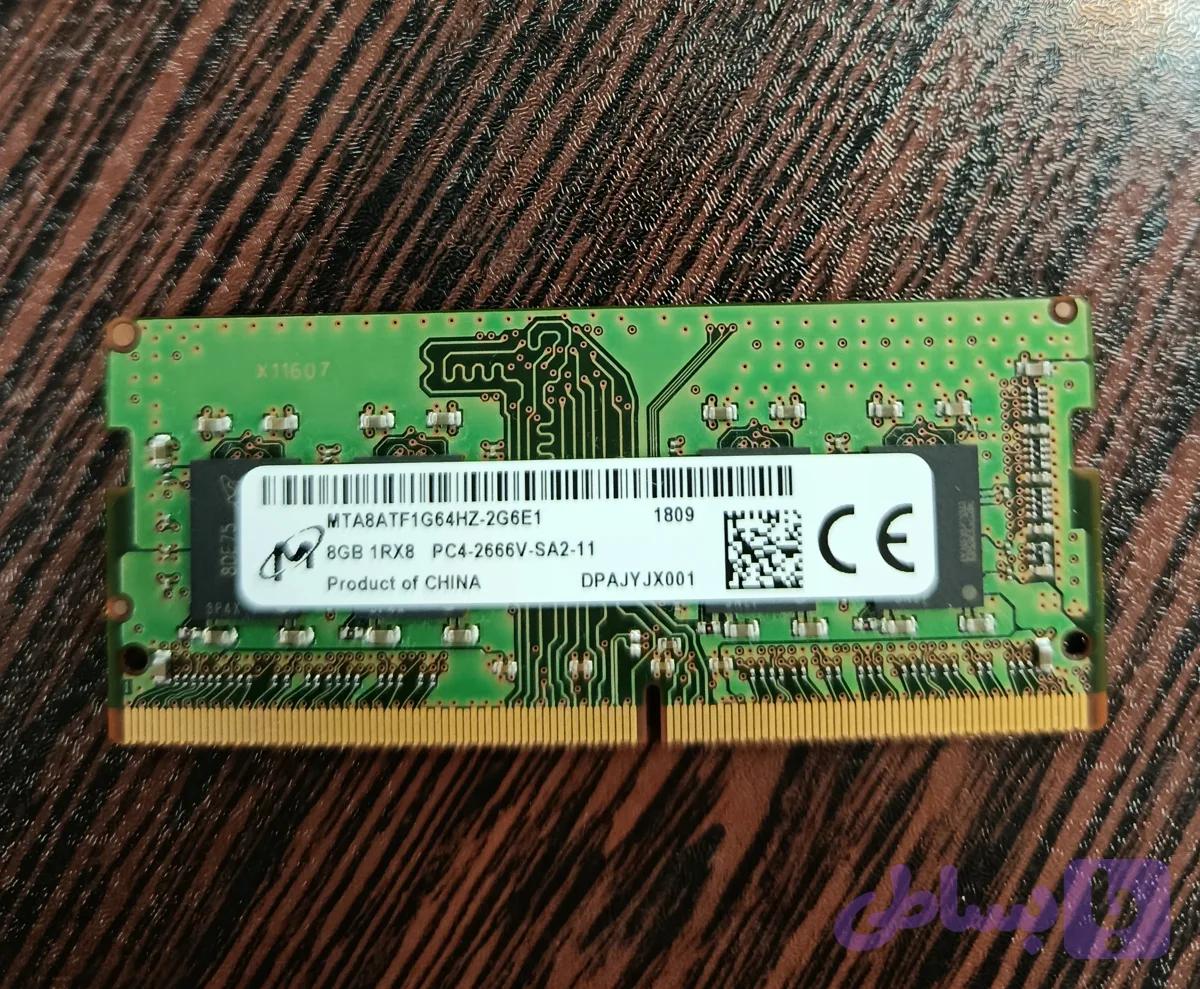 رم لپ تاپی DDR4 Micron 8GB 1R×8 PC4 2666V