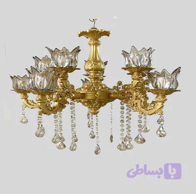 لوستر ۶ شاخه ۱۲ شعله ( کد ۶۱۲۰۱) — تصویر 1
