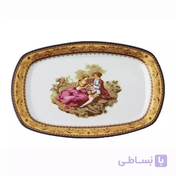 دیس برنج سایز کوچک لمونژ لیلی مجنون چینی پردیس مدل مستطیل — تصویر 1