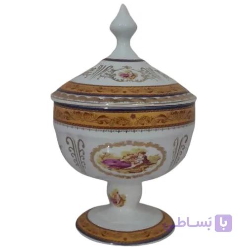 آجیل خوری پایه دار لیلی مجنون لمونژ چینی پردیس — تصویر 1