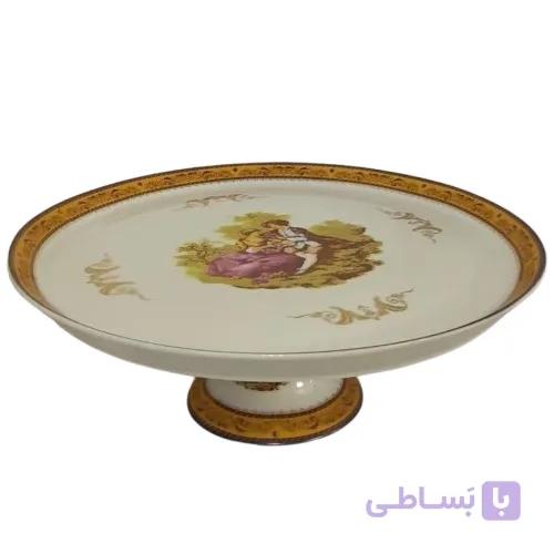 دیس مستطیل پایه دار لیلی مجنون لمونژ چینی پردیس — تصویر 1