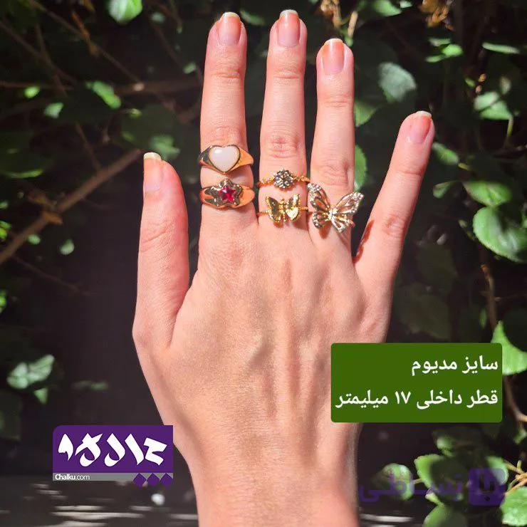 پک انگشتر نگین رنگی