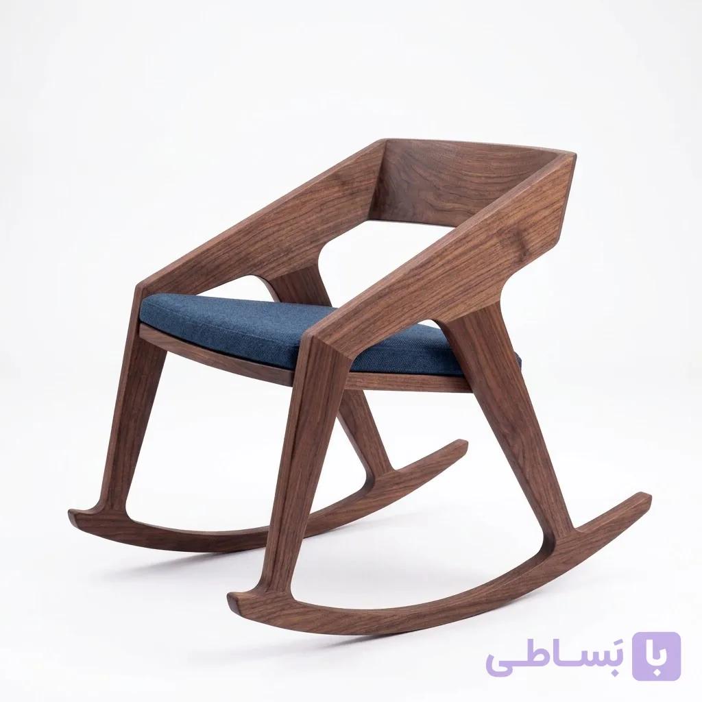 صندلی راک چوبی آرامش — تصویر 1