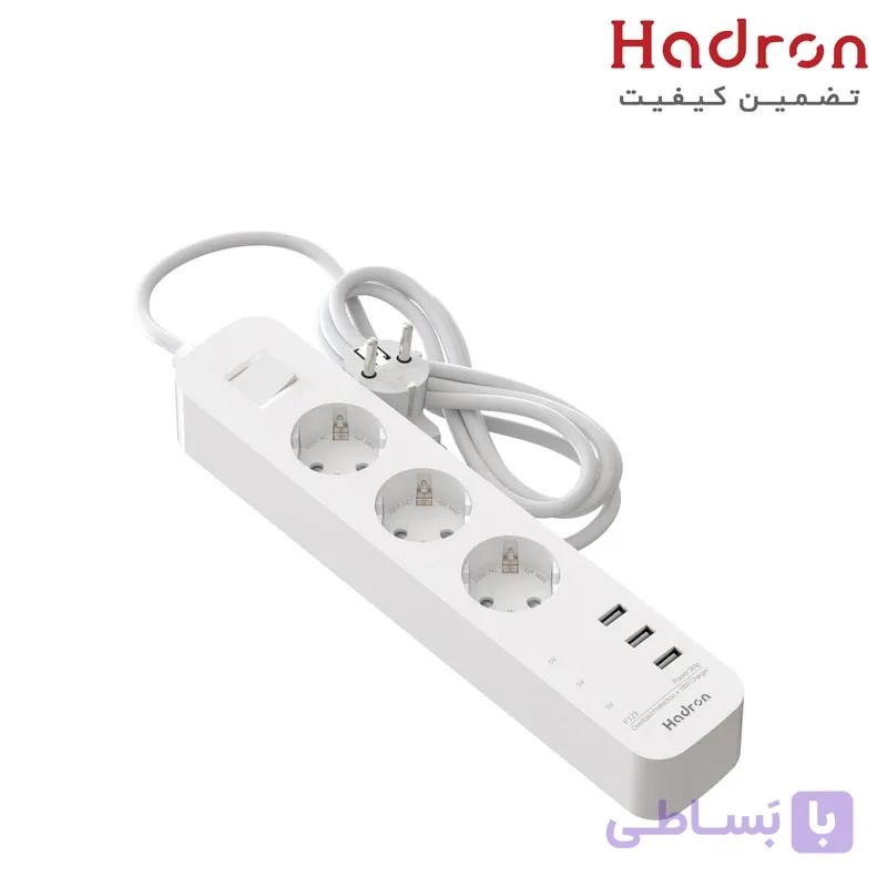 چندراهی برق هادرون مدل P323 با ۳ خروجی و طول کابل ۱.۸ متر — تصویر 1