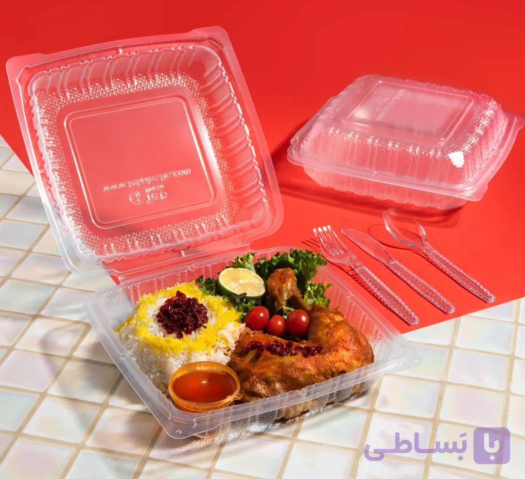 ظرف یکبار مصرف پلی باکس مدل تک خانه 2000 طب پلاستیک — تصویر 1