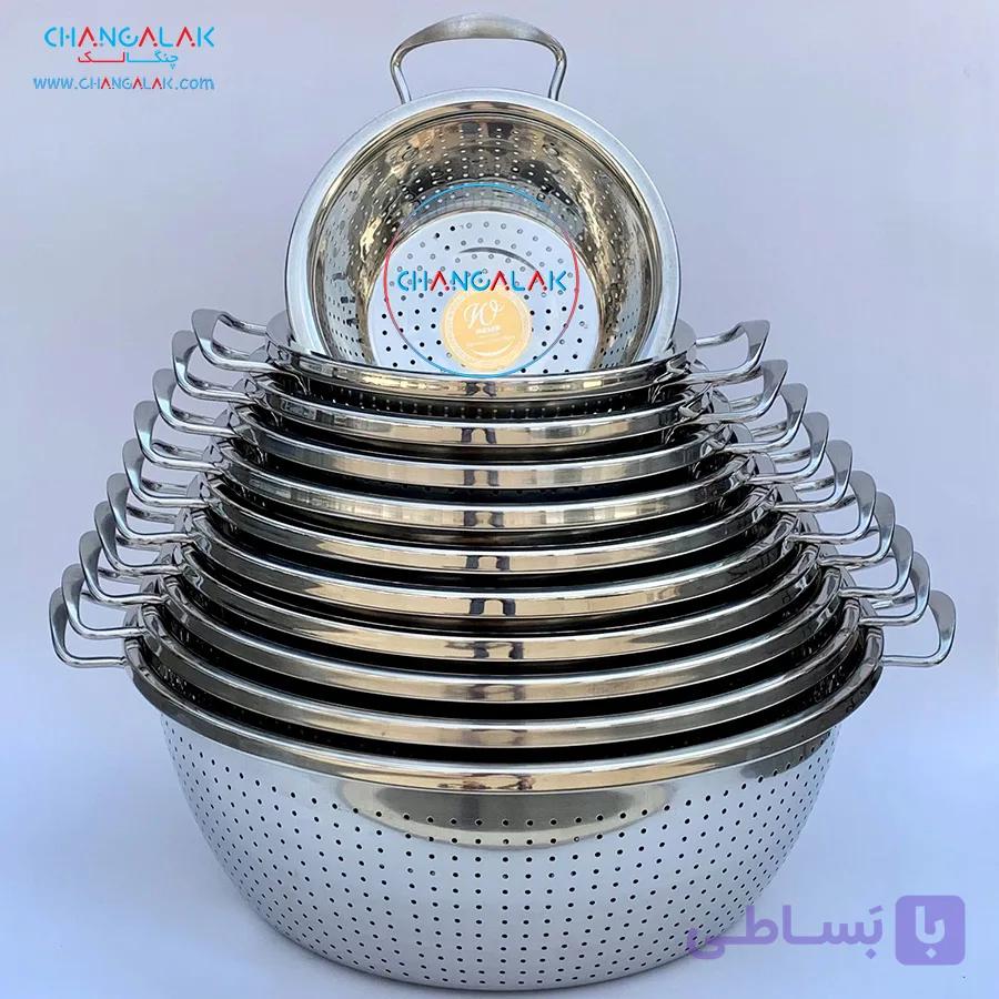 آبکش استیل دسته دار برند NEW BERLIN - چنگالک