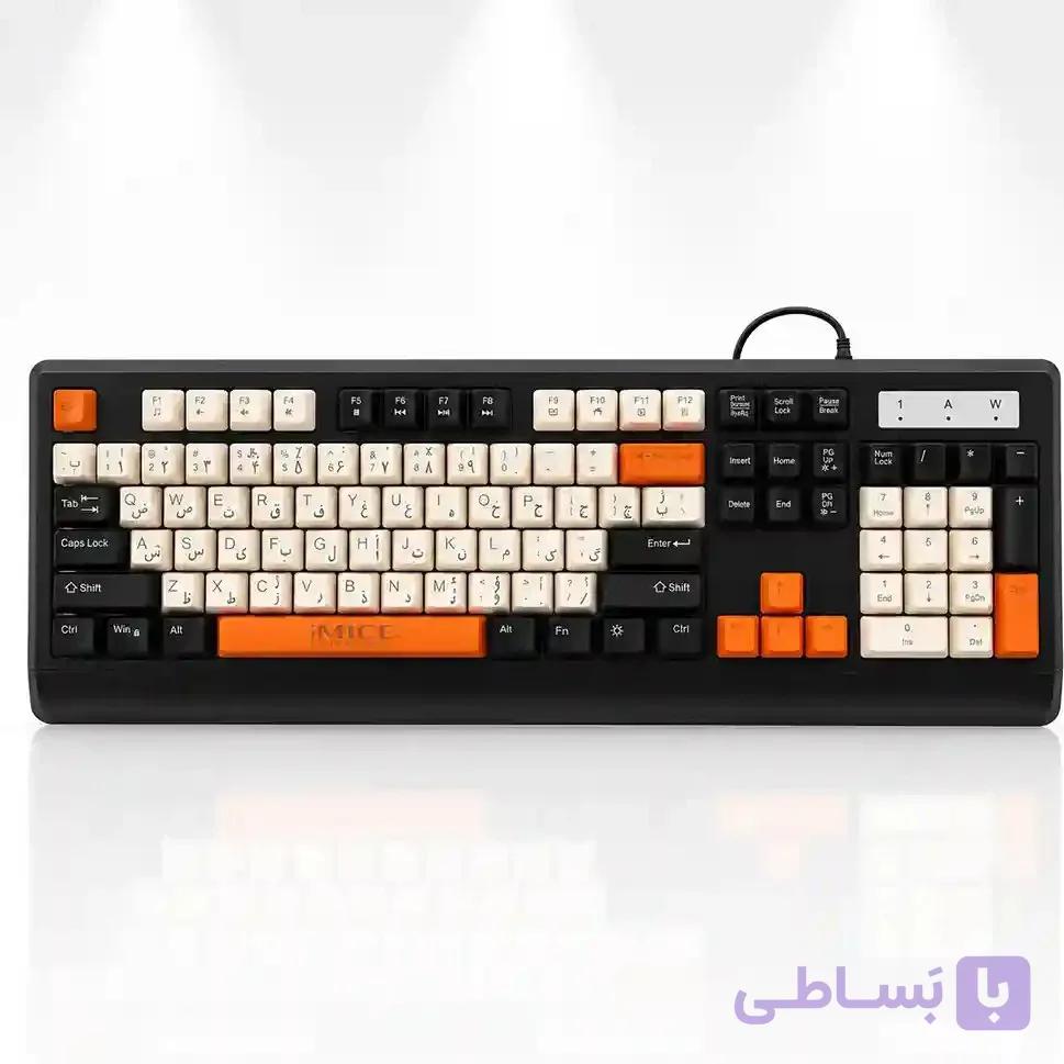کیبورد سیمی گیمینگ ایمایس (iMICE) مدل AK-100 — تصویر 1