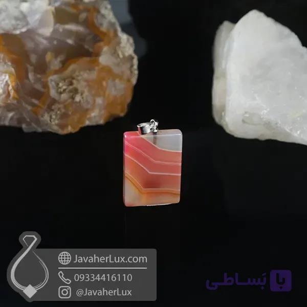 گردنبند عقیق سلیمانی _ کد : 400986 — تصویر 1