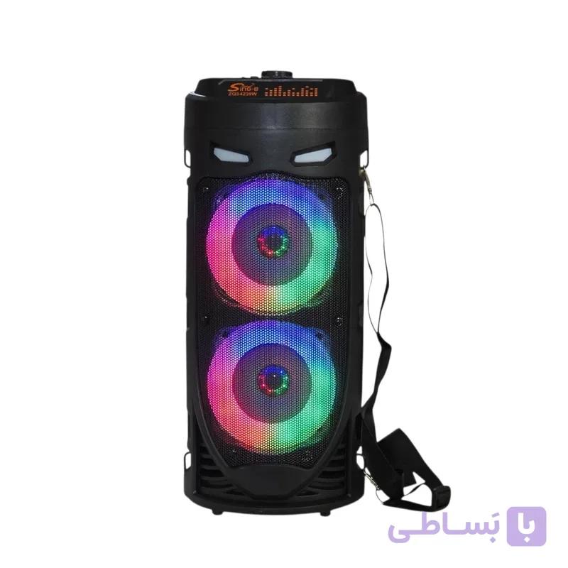 اسپیکر پارتی باکس ZQS-4239W صدای قدرتمند با دو میکروفون و نور RGB — تصویر 1