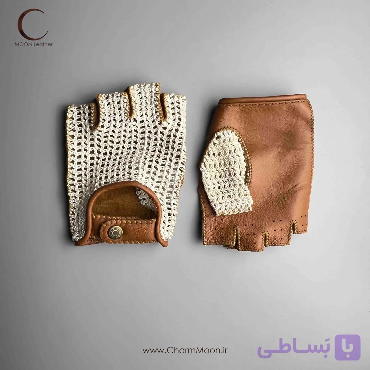 دستکش چرم رانندگی Oldmoney Crochet — تصویر 1