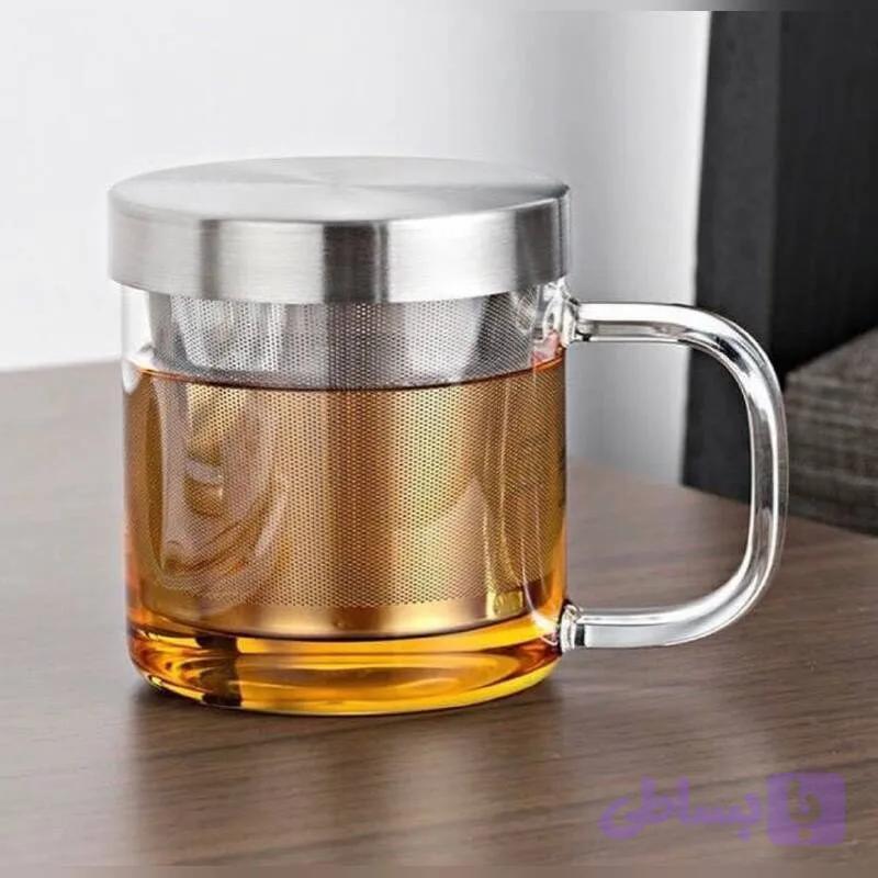 لیوان دمنوش درب استیل کد 3271 — تصویر 1