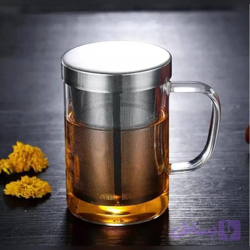 لیوان دمنوش درب استیل کد 60 — تصویر 1