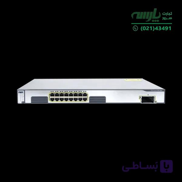 سوئیچ شبکه سیسکو 16 پورت WS-C3750G-16TD-E — تصویر 1