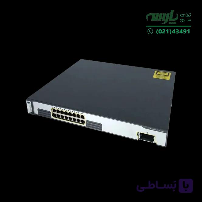 سوئیچ شبکه سیسکو 16 پورت WS-C3750G-16TD-S — تصویر 1