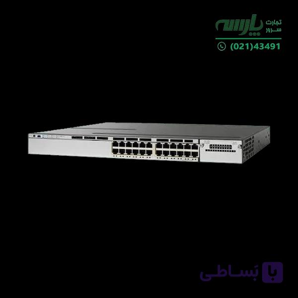 سوئیچ شبکه PoE سیسکو 24 پورت WS-C3750X-24P-L — تصویر 1