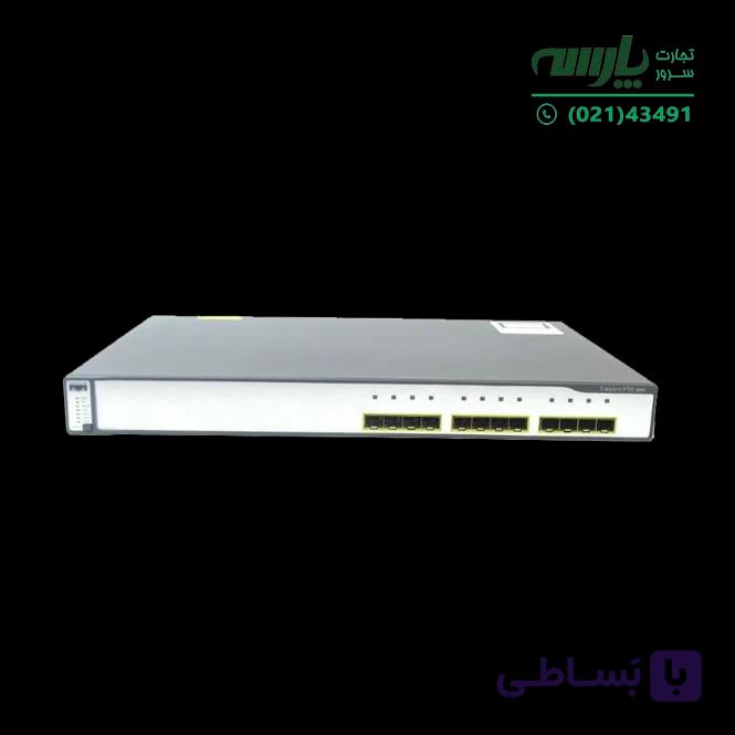 سوئیچ شبکه مدیریتی سیسکو 12 پورت WS-C3750G-12S-SD — تصویر 1