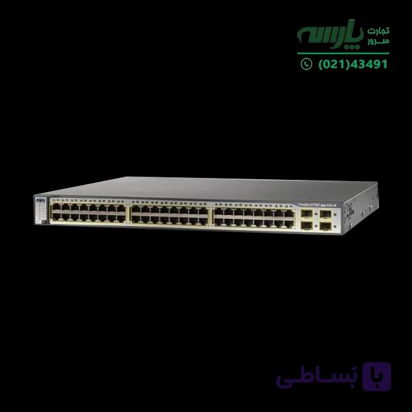 سوئیچ شبکه مدیریتی سیسکو 48 پورت WS-C3750G-48TS-S — تصویر 1