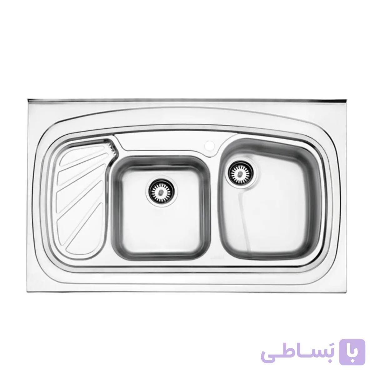 سينک ظرفشویی توکار استیل البرز مدل 611 — تصویر 1