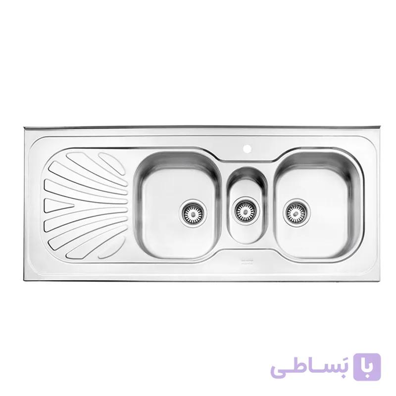 سينک ظرفشویی روکار استیل البرز مدل 530 سایز ۱۴۰ × ۶۰