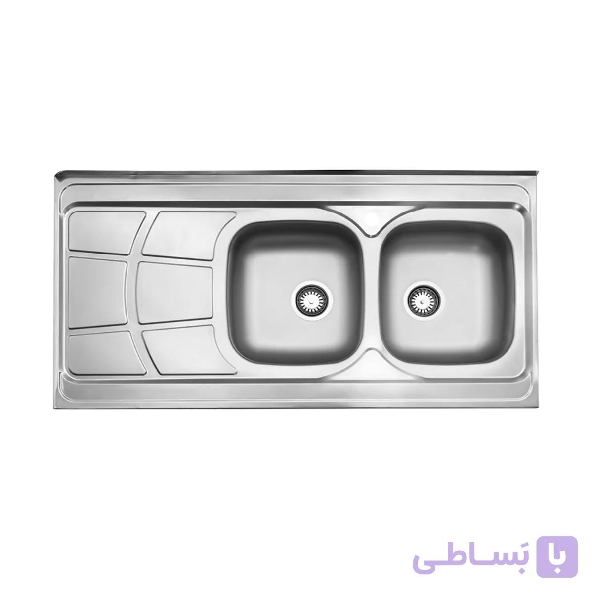 سينک ظرفشویی توکار استیل البرز مدل 224 — تصویر 1