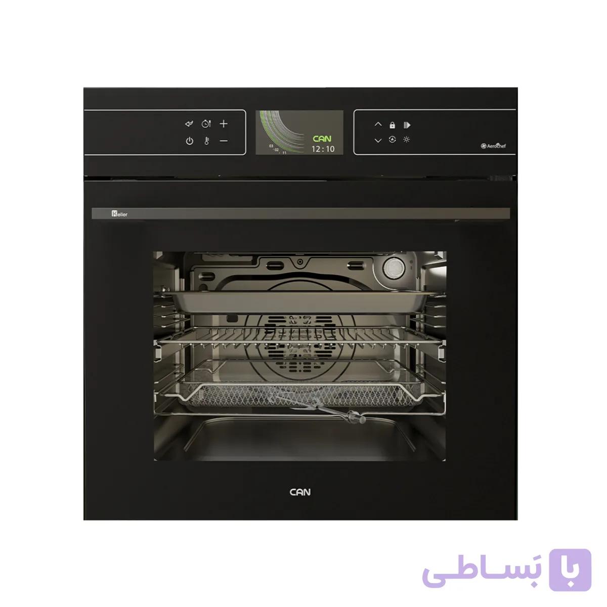 فر توکار برقی کن مدل کلر Keller-M مشکی استیل — تصویر 1