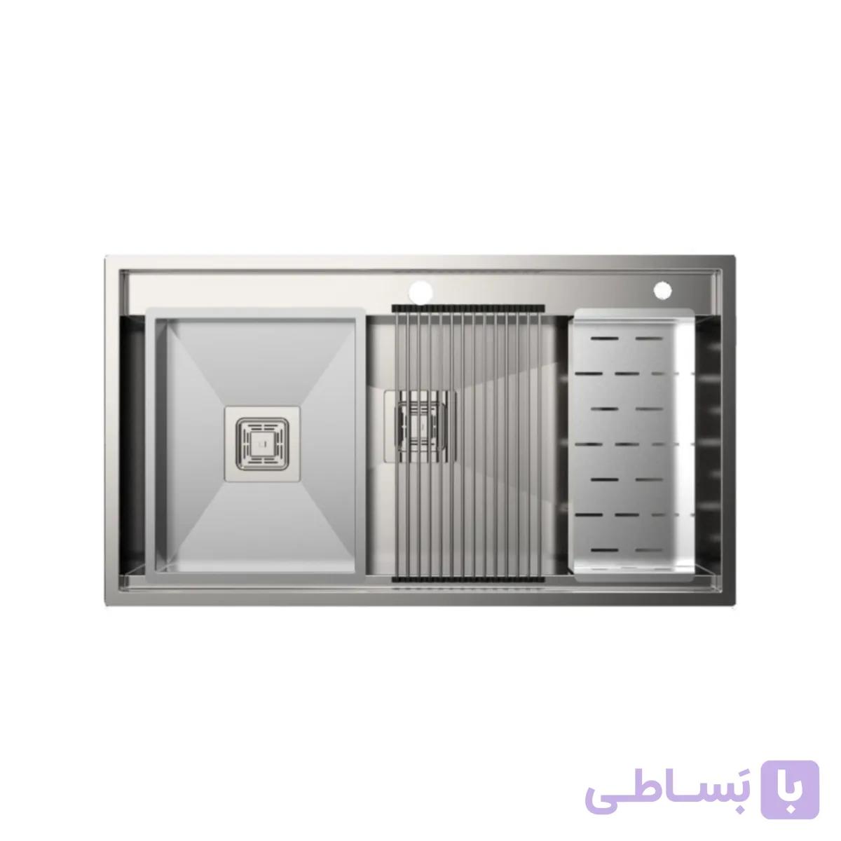 سینک ظرفشویی باکسی توکار استیل البرز مدل 955 — تصویر 1