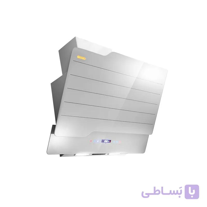 هود درخشان مدل نوت سفید موتور توربو با درب اتومات سنسوردار
