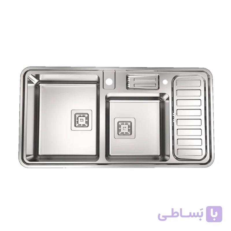 سينک ظرفشویی روکار استیل البرز مدل 852 — تصویر 1