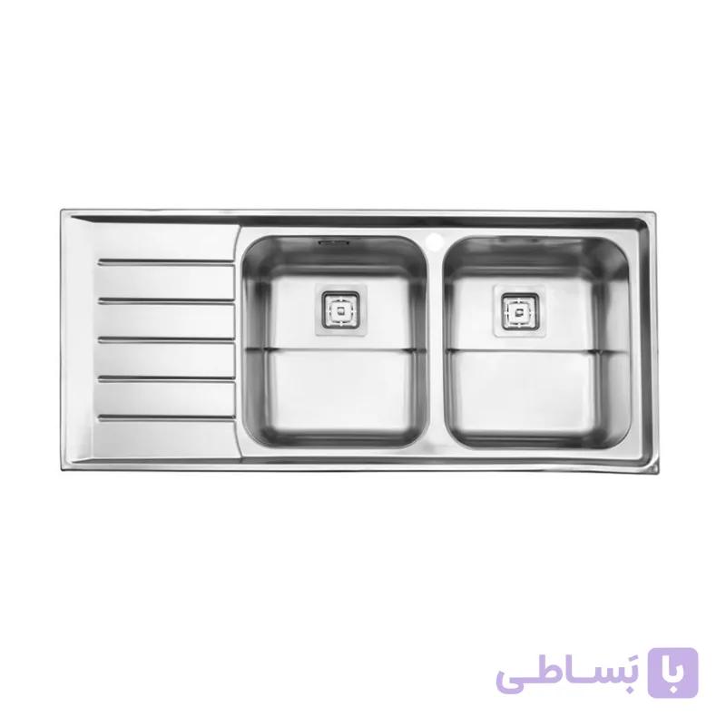 سينک ظرفشویی روکار استیل البرز مدل 735 — تصویر 1