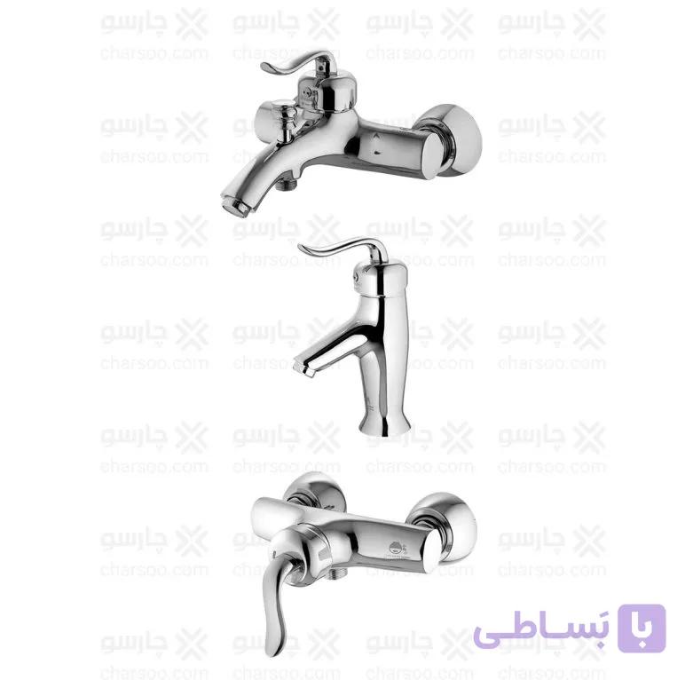 ست سه تکه شیرآلات درخشان مدل آرک — تصویر 1