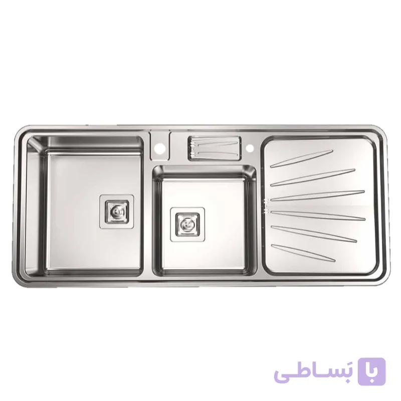 سينک ظرفشویی روکار استیل البرز مدل 854 — تصویر 1