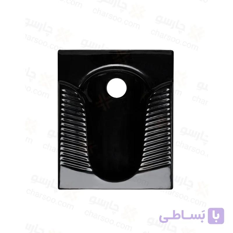 توالت ایرانی مینا مدل توکا ریملس (مشکی – سفید – طوسی) — تصویر 1