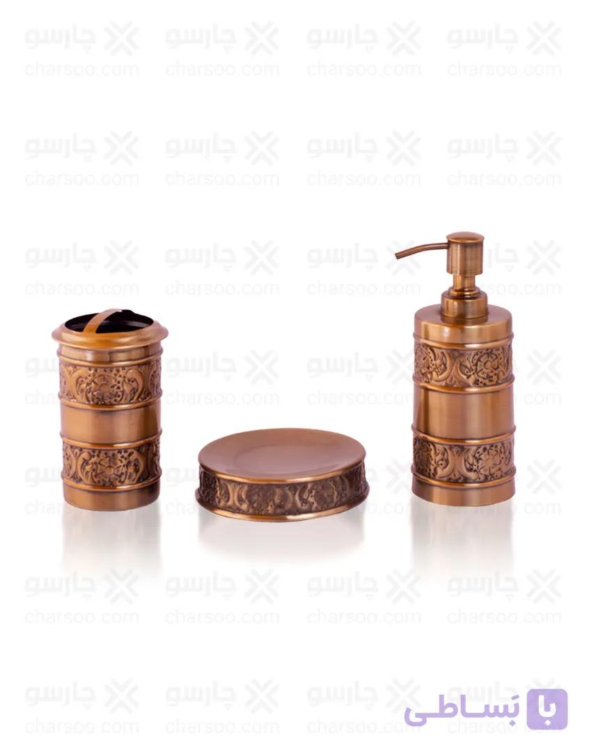 ست سرویس بهداشتی 3 تکه کنتراست مدل هندی C3 — تصویر 1