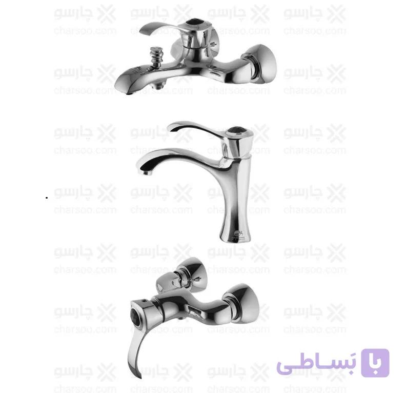 ست سه تکه شیرآلات درخشان مدل رزکات — تصویر 1