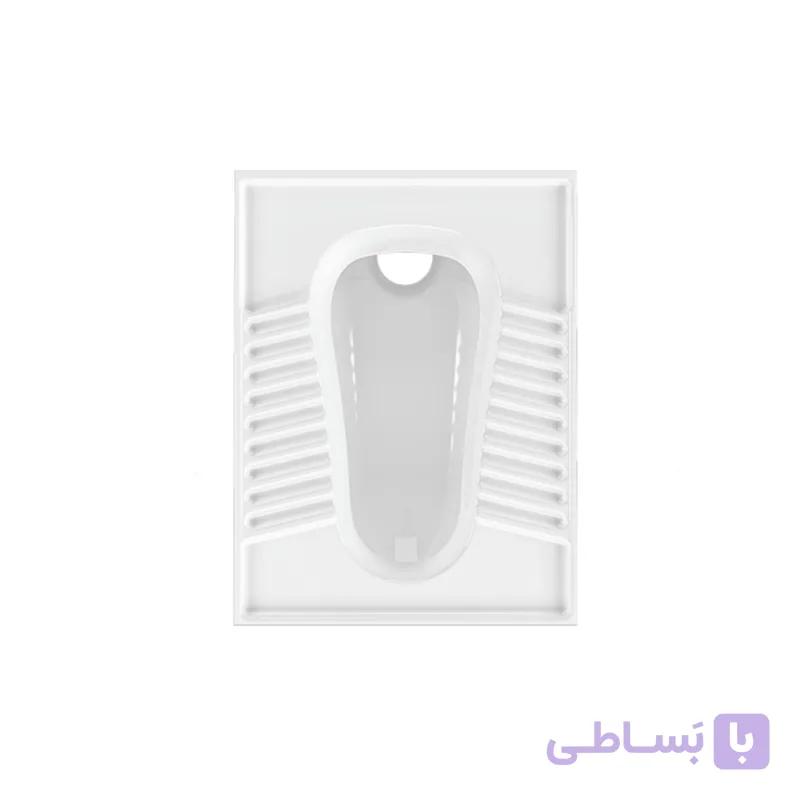 توالت ایرانی چینی کرد مدل تولیپ Tulip تخت — تصویر 1