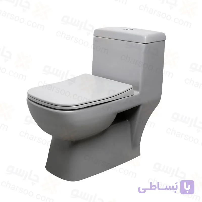 توالت فرنگی گاتریا مدل ساترون طوسی — تصویر 1