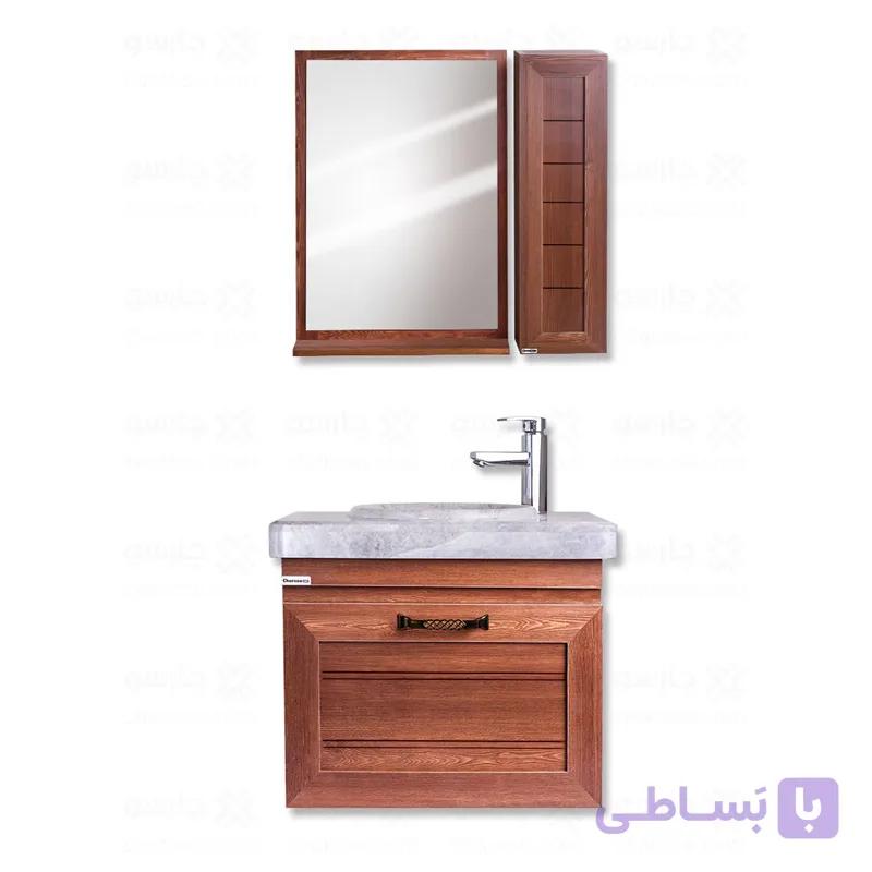 ست کابین روشویی و آینه باکس چارسو مدل دنیز (طول 50 و 60 cm)