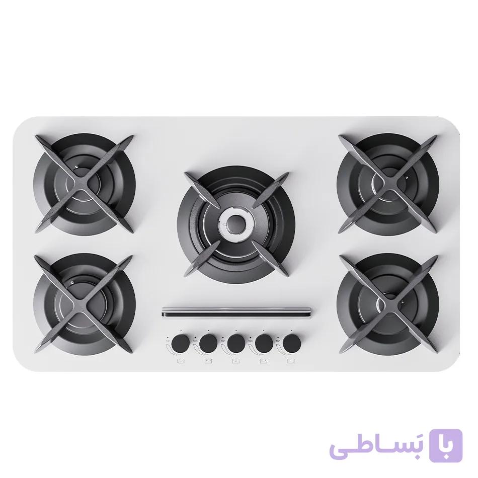 اجاق گاز صفحه ای کن مدل اپل سفید — تصویر 1