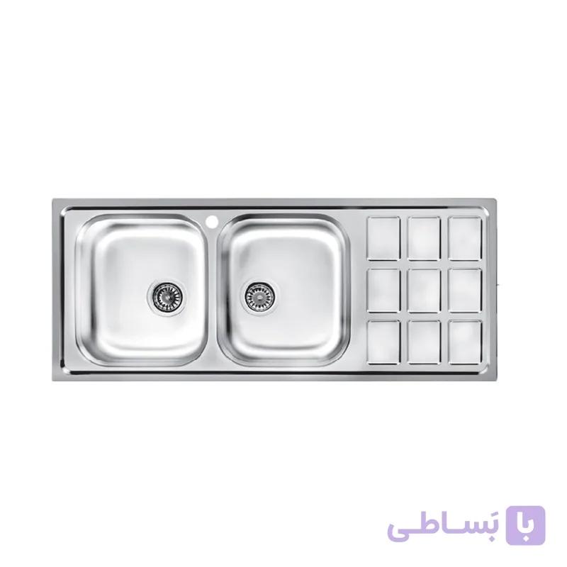 سینک ظرفشویی توکار اخوان مدل 368S — تصویر 1