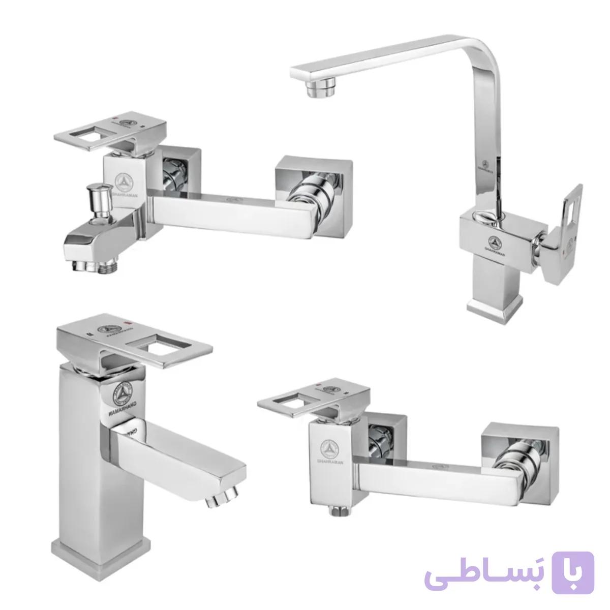ست شیرآلات چهارتکه قهرمان مدل فلت صدف — تصویر 1