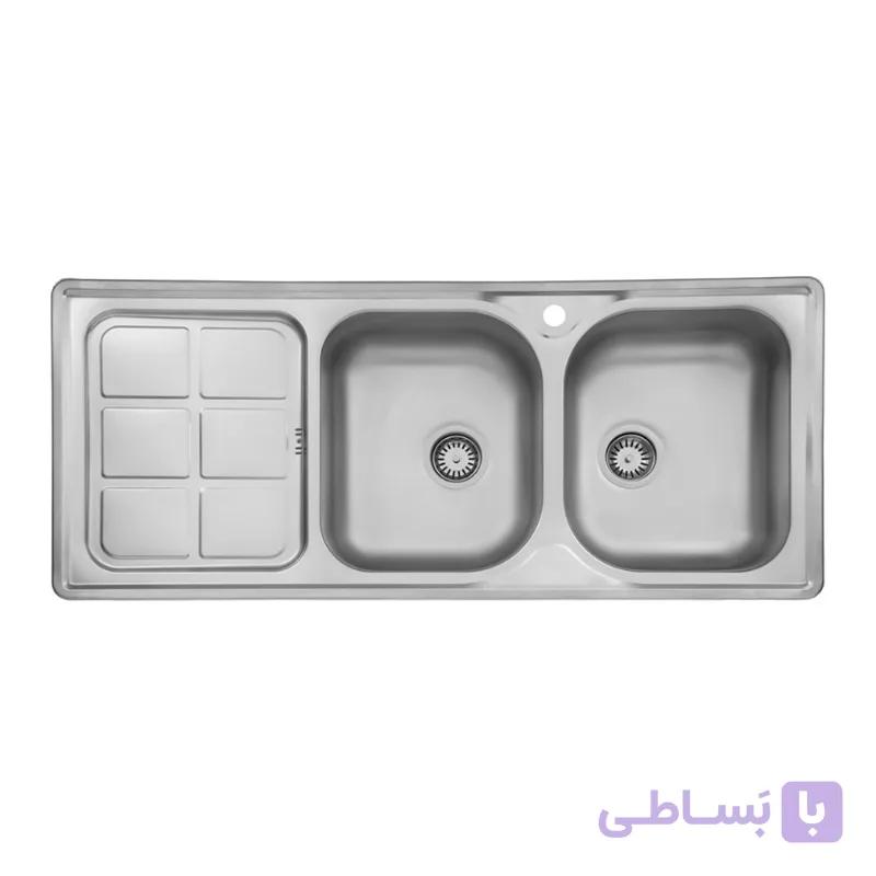 سینک ظرفشویی روکار استیل البرز مدل 301 — تصویر 1
