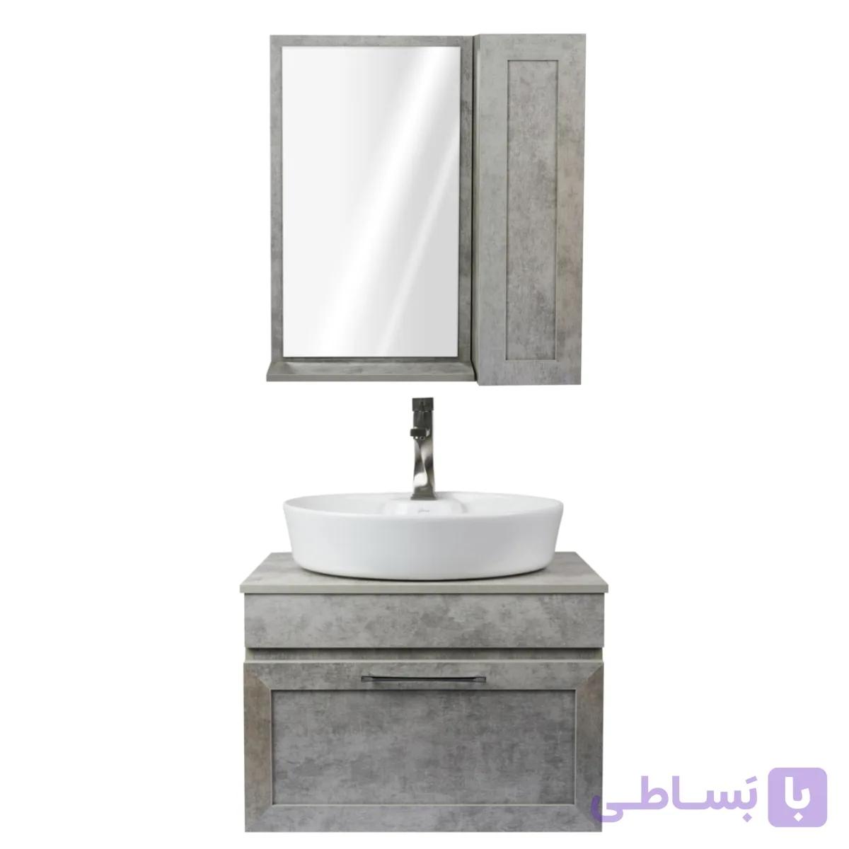 ست کابین روشویی و آینه چارسو مدل فیورا Fiora (سایز 70) — تصویر 1