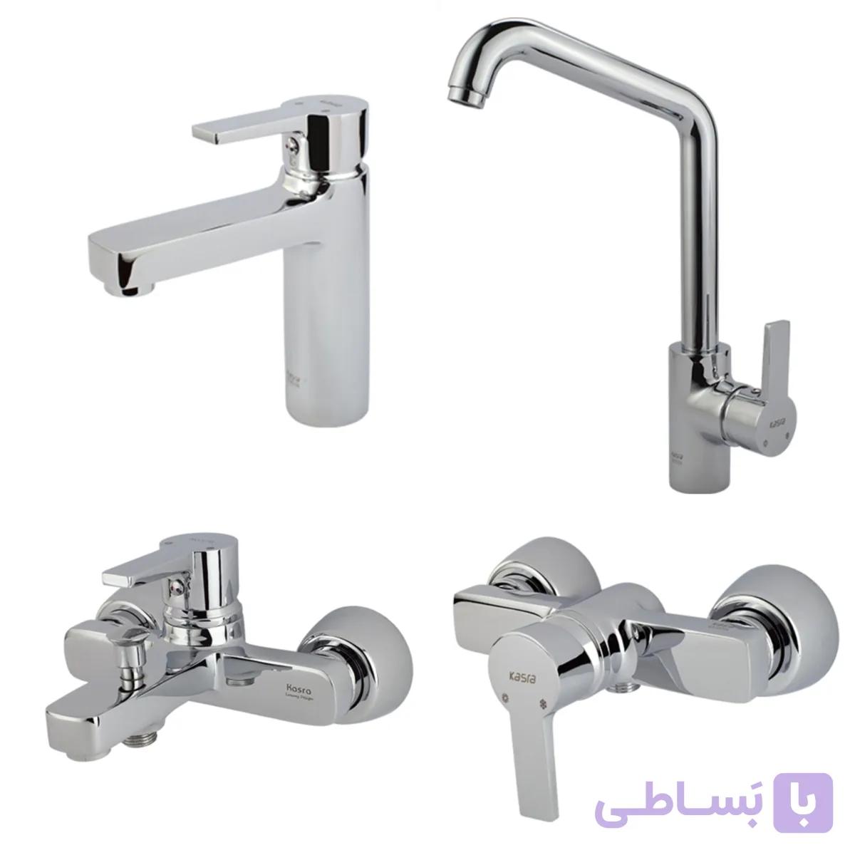 ست چهار تکه شیرالات کسری مدل امگا سفید — تصویر 1