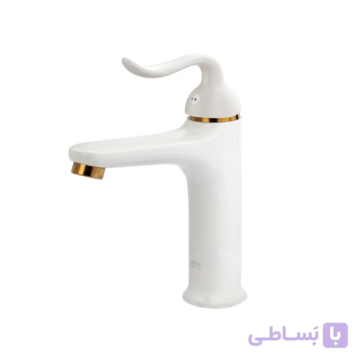 شیر ظرفشویی کسری مدل رابین سفید طلایی