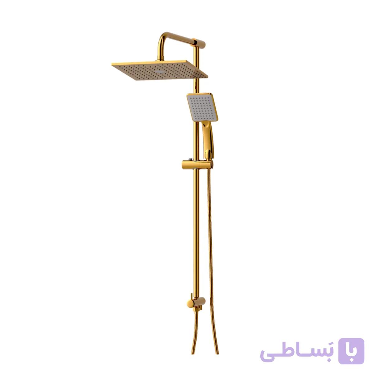 علم دوش دوکاره (یونیورست) کسری مدل دیبا طلایی براق — تصویر 1