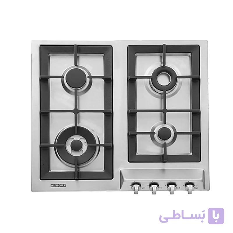 اجاق گاز صفحه ای استیل البرز مدل s4605 با قطعات ایتالیایی — تصویر 1
